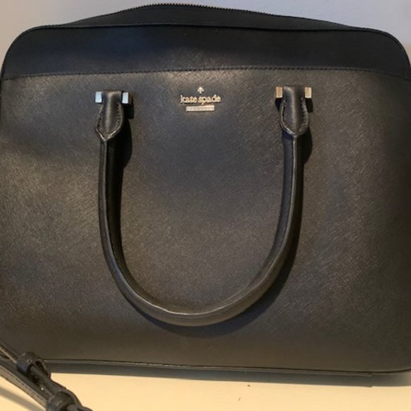 kate spade Handbags - Kate Spade Commuter Black Leather Laptop Bag